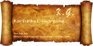 Karfunkel Georgina névjegykártya