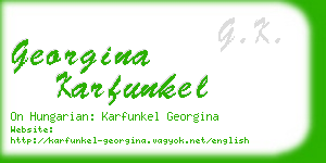 georgina karfunkel business card